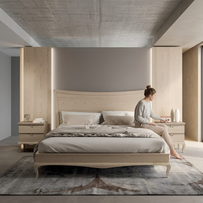 Design Möbel Modern Luxus Bett 2x Nachttisch Schlafzimmer Set 3tlg. Neu