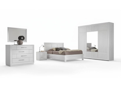 Luxus Komplettes Schlafzimmer Set Bett 2x Nachttische Kleiderschrank