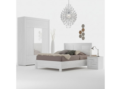 Design Schlafzimmer 3tlg. Bett 2x Nachttische Modern Luxus Set Möbel Neu