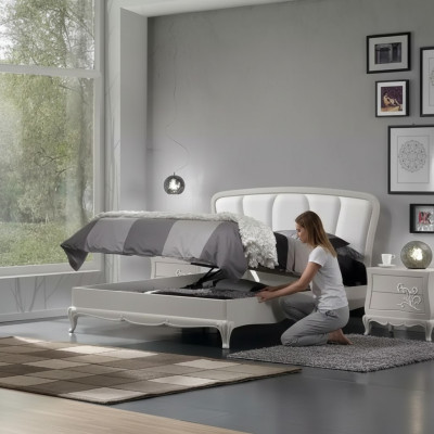 Bett 2x Nachttische 3 tlg. Schlafzimmer Set Modern Luxus Schlafzimmer