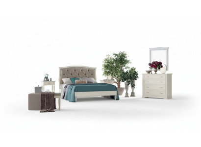 Bett 2x Nachttische 5 tlg. Schlafzimmer Design Luxus Kommode Komplettes