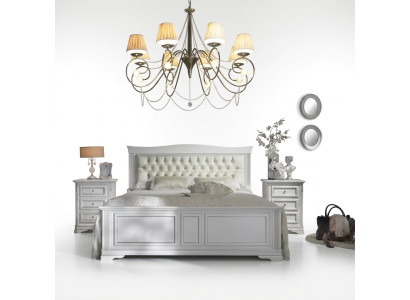 Komplettes Schlafzimmer Set Bett 2x Nachttische 3 tlg. Designer Luxus