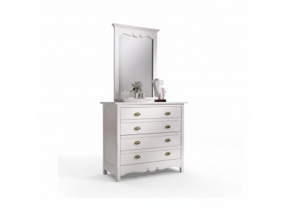 Holz Italienische Dsigner Möbel 2tlg Set Möbel Stil Luxus Kommode mit Spiegel