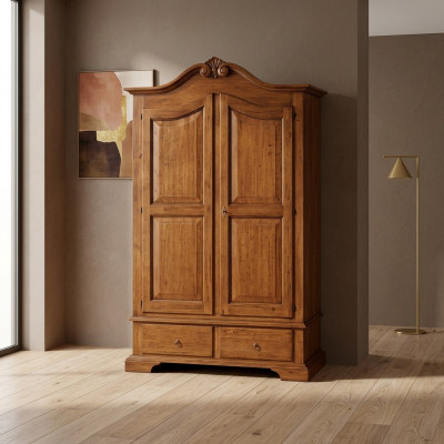 Kleiderschrank Schlafzimmer Design Holz Italienische Möbel Braun Neu