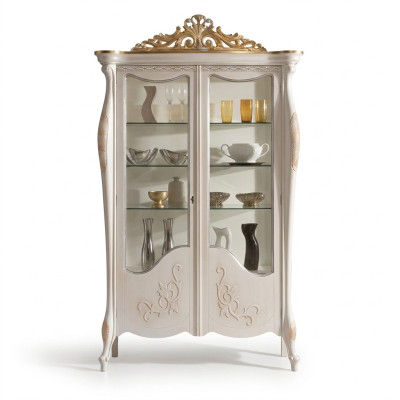 Vitrinen Glas Schrank Vitrine Wohnzimmer Holz Anrichte Italienische Möbel