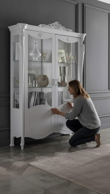 Luxus Stil Schrank Anrichte Vitrinenschrank Design Italienische Möbel