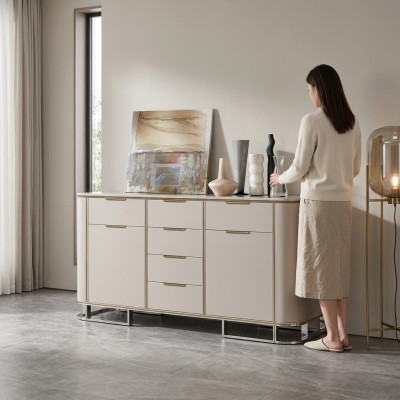 Sideboard Italienische Holz Möbel Design Luxus Weiß Kommode Schrank Neu