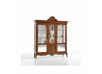 Vitrine Holz Schrank Klassische Vitrinen Holz Design Wohnzimmer Glas