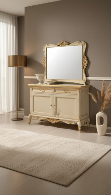 Luxus Sideboard Spiegel 2tlg Kommoden Wohnzimmer Design Möbel Beige