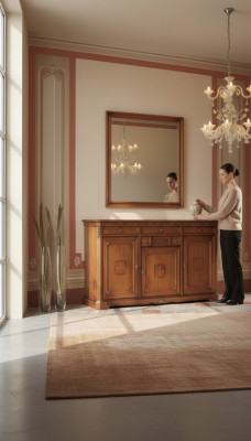 Klassischer Schrank Massivholz Möbel Sideboard Italienische Einrichtung