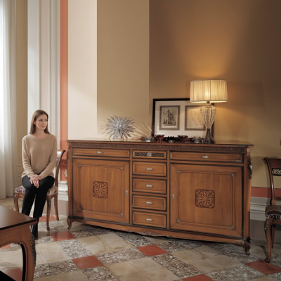 Luxus Schrank Möbel Holzschrank Italienische Sideboard Kommode Schrank
