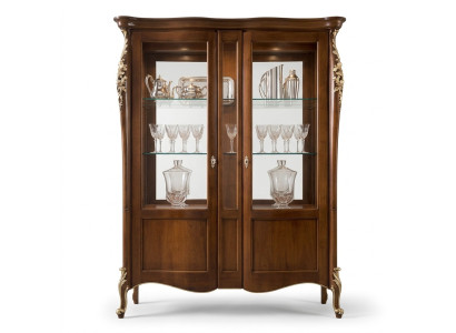 Italienische Luxus Holz Möbel Klassische Stil Vitrine Wohnzimmer Neu