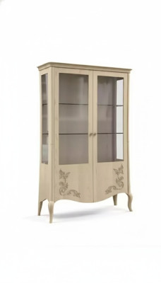 Vitrine Holz Luxus Klassische Anrichte Design Möbel Italienische Beige