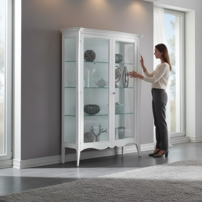 Vitrine Klassische Vitrinen Wohnzimmer Wohnzimmer Schränke Anrichte Neu