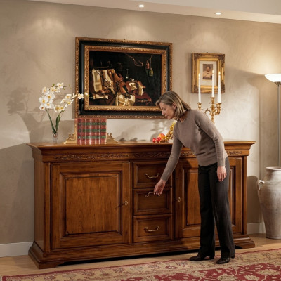 Klassische Stil Kommode Sideboard Schrank Italienische Möbel Braun Neu