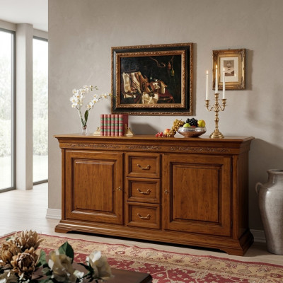 Klassische Stil Kommode Sideboard Schrank Italienische Möbel Braun Neu