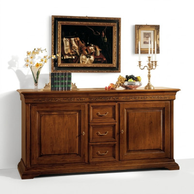 Klassische Stil Kommode Sideboard Schrank Italienische Möbel Braun Neu