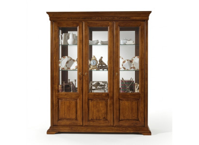Vitrine Klassische Italienische Wohnzimmer Braun Schränke Anrichte Neu