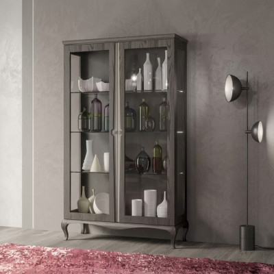 Vitrine Anrichte Holz Schränke Möbel Wohnzimmer Anrichte Glas Schrank