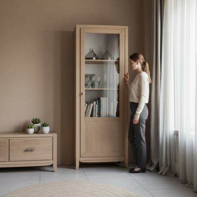 Möbel Holz Vitrine Glasschrank Kommode Schränke Italienische Möbel Neu