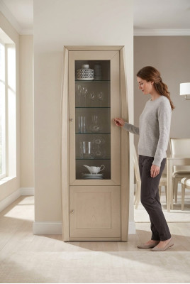 Vitrine Italienische Möbel Wohnzimmer Schrank Glasvitrine Schränke Neu
