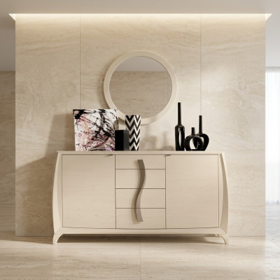 Sideboard Wohnzimmer Kommoden Klassische Schrank Beige Holzschrank Neu