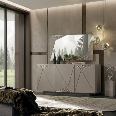 Sideboard Holz Kommoden Wohnzimmer Schrank Schränke Italien Anrichte