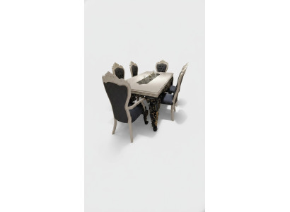 Großartiges Esszimmer Set Stilvoller Esstisch 4 Stühlen Elegant Set Neu