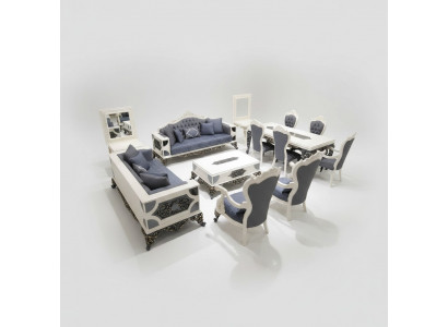 Modernes 4 tlg Wohnzimmer Set Stilvollen 2x Sofas Designer Sessel Neu