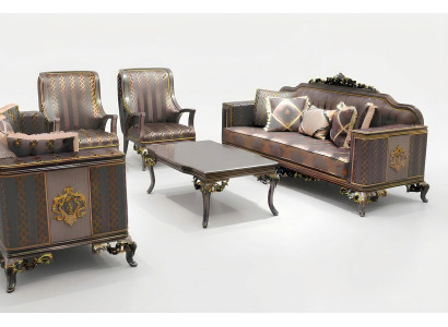 Luxus Wohnzimmer Set Sofagarnitur 3+3+1+1 Sitzer, bequemem 2x Sessel Neu