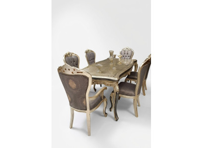 Modernes Esszimmer Möbel luxuriösen Esstisch + 6x Stühle Tisch Stühle