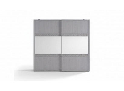 Schwebetüren Schrank Schrank Kleiderschrank mit Spiegel Holz Luxus Modernes