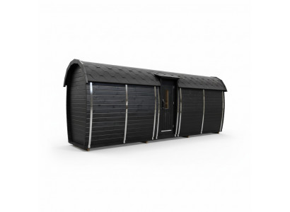 Holzsauna Außensauna Holz Kiefernholz Saunahaus Panorama Zimmer 590x230x260