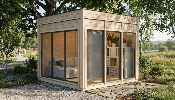 Campinghaus Garten Haus Holzhaus Ferienhaus Gartenhaus Häuschen 354x354x318
