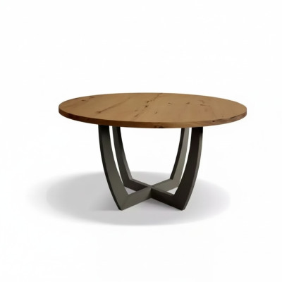 Rund Esstisch Holz runden Küchentisch Esstische Stil modern braun 140cm