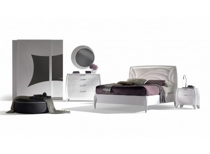 Schlafzimmer Set Bett 2x Nachttisch Kleiderschrank 6tlg Design Luxus