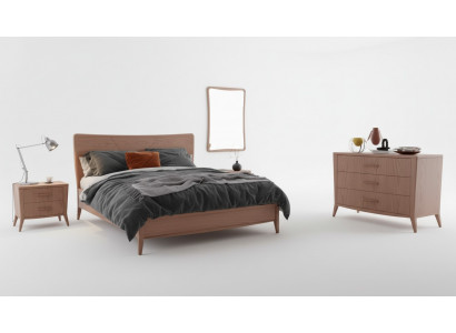 Schlafzimmer Set Bett 2x Nachttische Kommode Design Luxus Möbel 4tlg