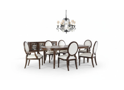 Set Esszimmertisch Esstisch 4х Stüehle 2x Stühle-mit-Armlehnen Essgruppe
