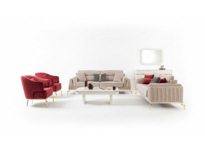 Wohnzimmer Sofagarnitur Set 3311Sitzer Sofa Couchgarnitur Möbel