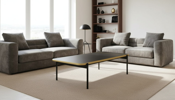 Möbel Tisch Luxus Modern Couchtisch Holz Wohnzimmer Design schwarz