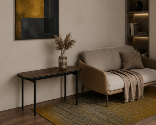 Wohnzimmer Couchtisch Luxus Möbel Tisch braun Beistelltisch Design