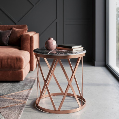 Wohnzimmer Beistelltisc hluxuriös Luxus Möbel Tisch braun Design neu