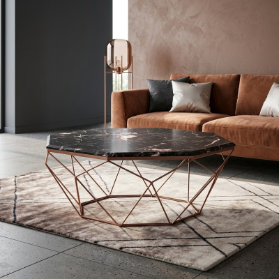 Moderner Wohnzimmertisch Couchtisch aus Holz Sofatisch schwarz