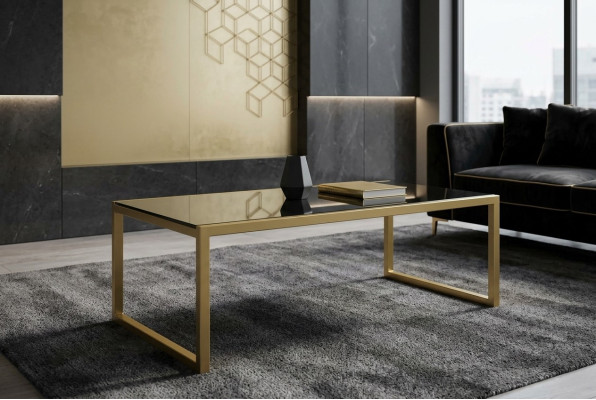 Couchtisch Wohnzimmertisch Sofatisch Design Edelstahl Gold Modern