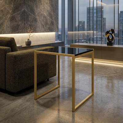 Wohnzimmer Beistelltisch Möbel Stil Modern Material Edelstahl Design