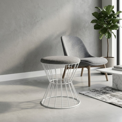 Hocker Fußhocker Würfel Luxus Möbel Design Stil Lounge Club Stoff
