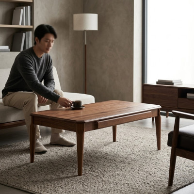 Couchtisch Holztisch Luxus Möbel Design Wohnzimmertisc Modern braun