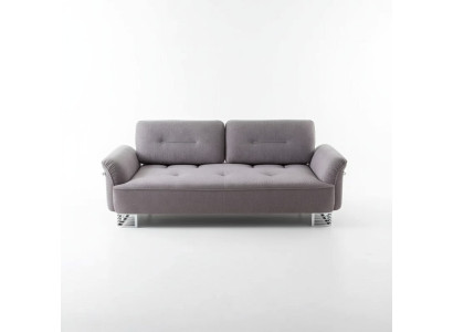 Sofa 3 Sitzer Textil Wohnzimmer Design Modern Neu Luxus weiß grau