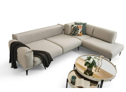 Weißes Ecksofa L-Form Designer Couch Polstersofas Wohnzimmer Möbel Neu