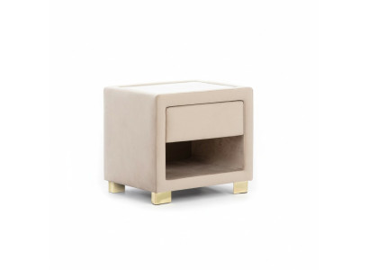 Beiger Quadratischer Nachttisch Designer Holzgestell Moderne Möbel Neu